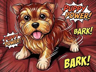 70’S★ヨークシャーテリア★置物★犬★…