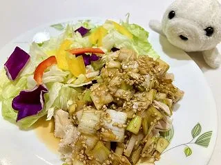 蒸し鶏の香味だれ🍗レンジで簡単ヘルシー時…