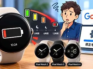 Pixel Watchでバッテリー異常消…