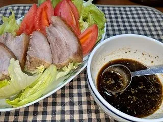 一日一品 塩漬け豚バラ肉の蒸し焼き