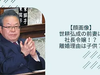 【顔画像】世耕弘成の前妻は社長令嬢！？離…
