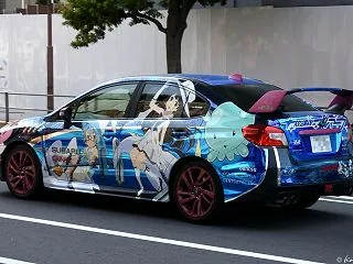 みなと大通りのスバル WRX S4