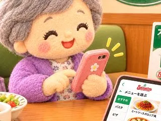 サイゼリヤでやっと出来た失敗しないスマホ…