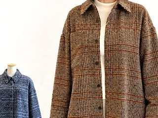 ゆったり暖かい、秋冬のシャツジャケット