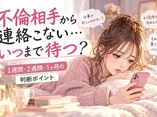 不倫相手から連絡こない…いつまで待つ？1…