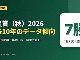 【天皇賞（秋）2026】過去10年のデー…