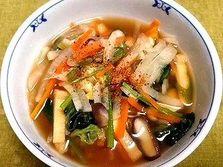 油揚げとたっぷり野菜のつゆ：10月のひと…