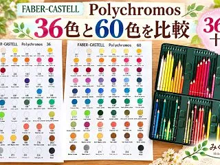 ポリクロモス36色と60色を比較｜色見本…