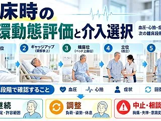 離床時の循環動態評価と介入選択｜血圧・心…