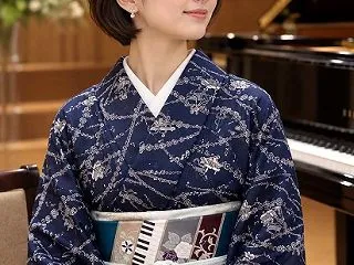 音楽を纏う着物コーディネート