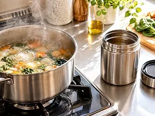 スープジャーの保温調理、食中毒が心配なと…
