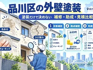 品川区で外壁塗装を考えたら｜助成制度と業…