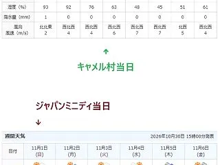 いよいよ明日はキャメル村(ジャパンミニデ…