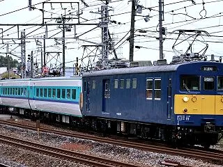 クモヤ145＋381系 試運転