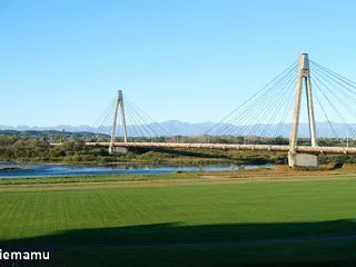 秋の十勝川・白鳥大橋～10月の十勝