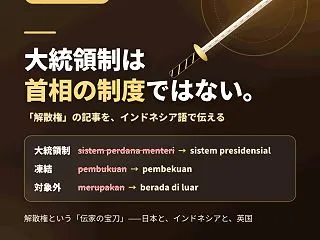 大統領制は sistem perdana…