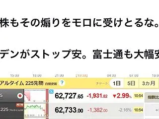 【在宅勤務で冬眠中】日経大幅高の後に大幅…