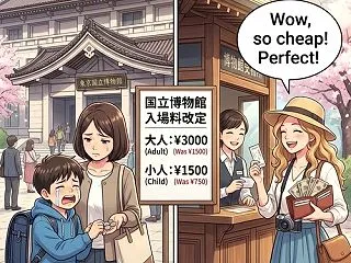 国賊文化庁「国立博物館入場料二倍値上げし…