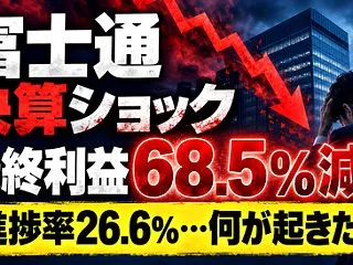 【悲報】富士通、68％減益→PTSで約1…
