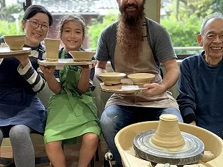 陶芸体験をされた東京都からおいでのご家族