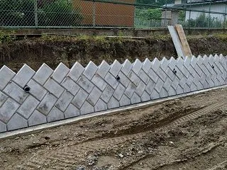 擁壁工事・間知ブロック