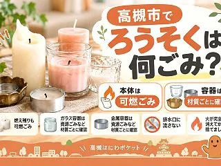 【高槻市】キャンドルの捨て方、ガラス容器…