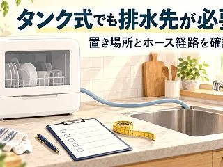 タンク式食洗機はシンクから離して置ける？…