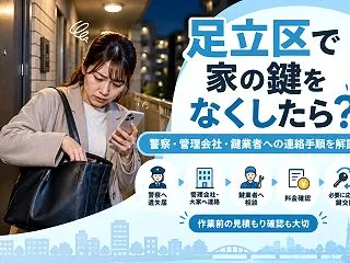 足立区で玄関の鍵を紛失したらどこへ連絡？…