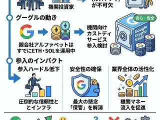 グーグルが機関向け暗号資産保管に参入