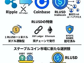 リップル×コインベース提携で、RLUSD…