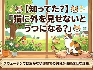 【知ってた？】「猫に外を見せないとうつに…