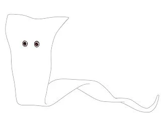 一反木綿のイラスト