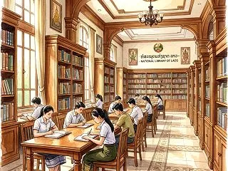 中国・浙江省図書館、ラオス国立図書館へ文…