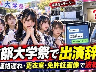 中部大学祭で女子高生アイドルが出演辞退！…