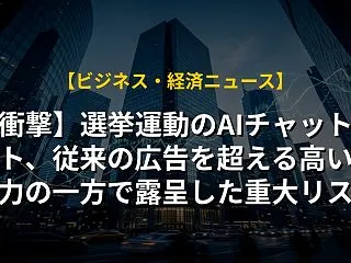 【衝撃】選挙運動のAIチャットボット、従…