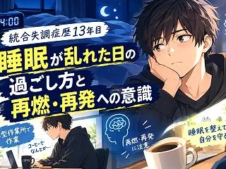 統合失調症歴13年目｜睡眠が乱れた日の過…