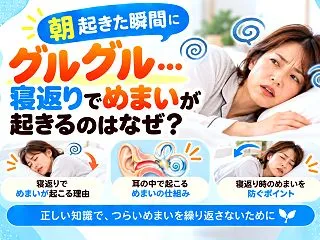 朝起きた瞬間にグルグル…寝返りでめまいが…