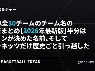 NBA全30チームのチーム名の由来まとめ…