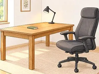 脳力アップのために、机と椅子を家に置きま…