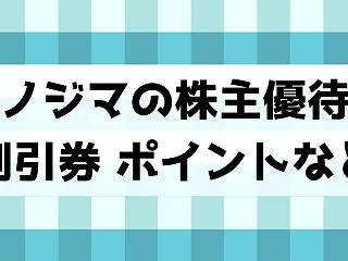 ノジマの株主優待は割引券など・株価は大き…