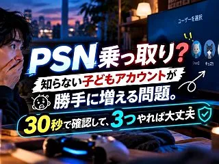 PSN乗っ取り？知らない子どもアカウント…