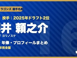 櫻井頼之介の成績・年俸・プロフィールまと…