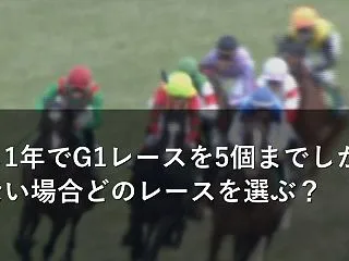 もし1年でG1レースを5個までしか見れな…