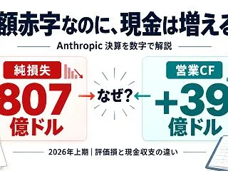 807億ドルの赤字なのに営業CFは黒字 …